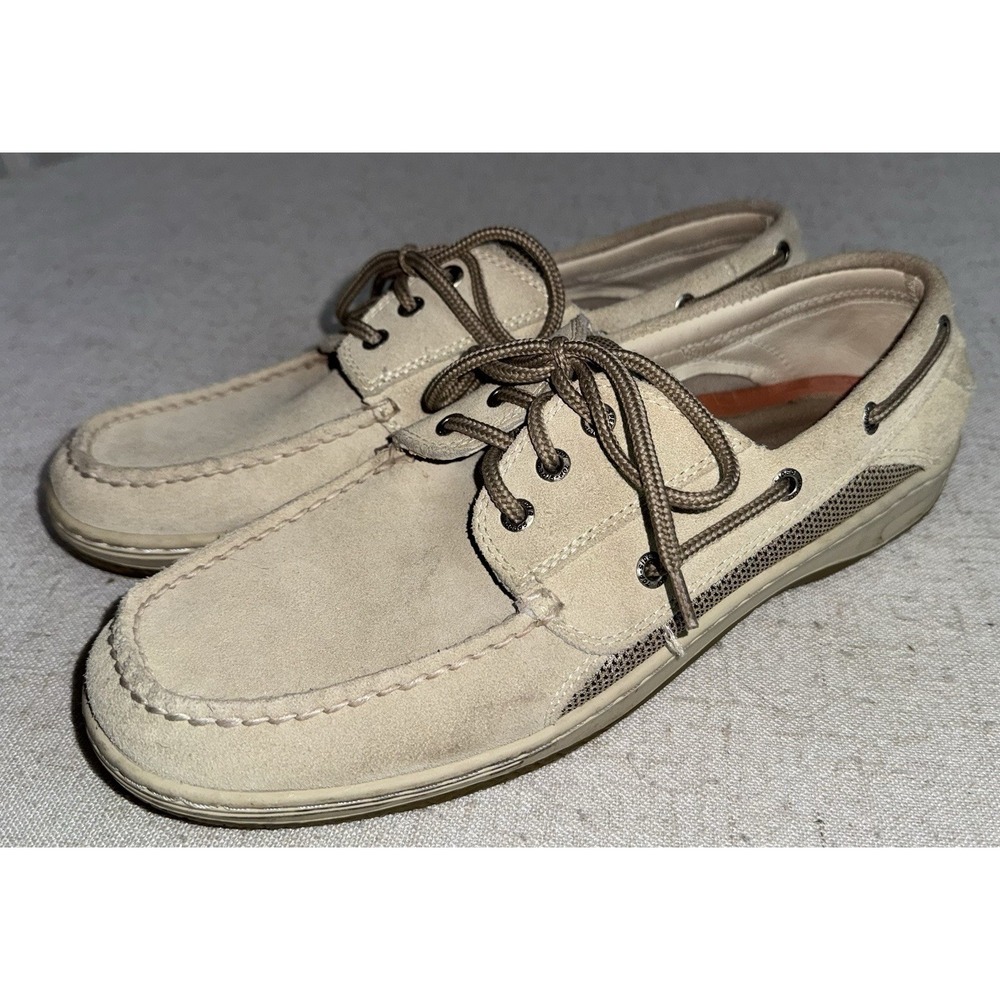SPERRY Top Sider Men's Sz 12 Tan Suede Leather Boat Shoes Billfish CH196
